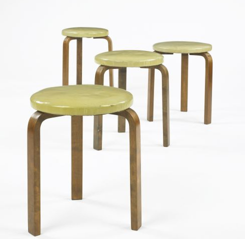 L-leg stools, set of four - Alvar Aalto - Wright 2009